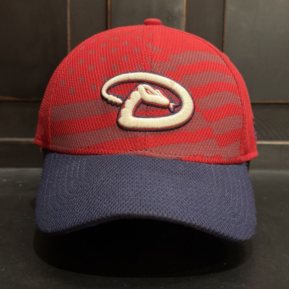 New Era Arizona Diamondbacks 39THIRTY Hat L XL Red Navy Dbacks MLB Flex Fit